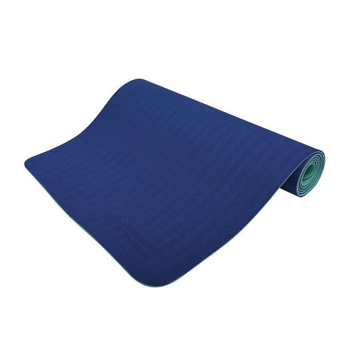 Schildkröt Fitness Tapis de Yoga 4 mm Bicolore Sac de Transport, 960067 yogm Toise, Marine-Menthe, 180 x 61 x 0,4 CM