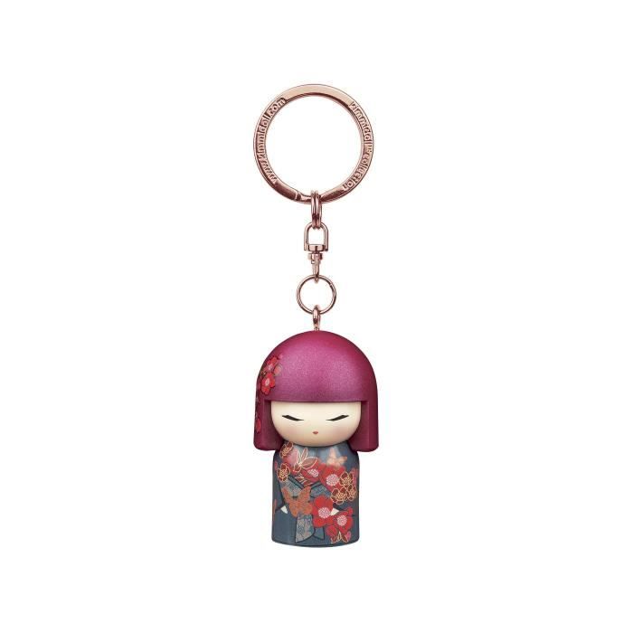 Porte clé Kokeshi Kimmidoll 5cm Chou - Butterfly VERSION ANGLAISE