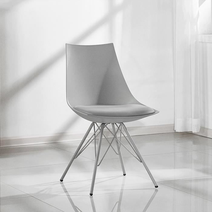 Chaise design grise - Eif - DESIGNETSAMAISON