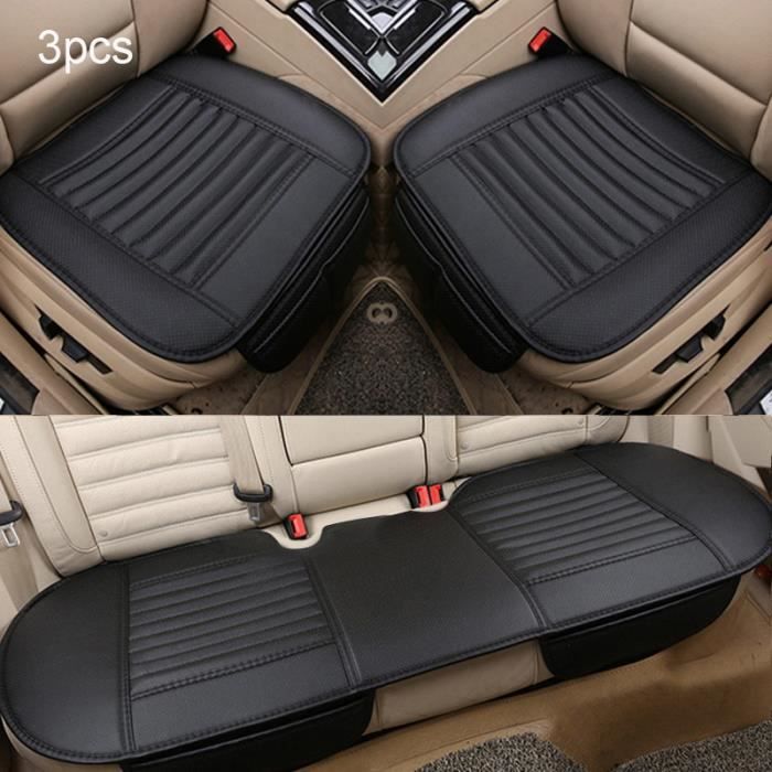 Housses universelles de siège de voiture en cuir PU, couvre siège pour véhicule, couvre siège pour véh Black line Set