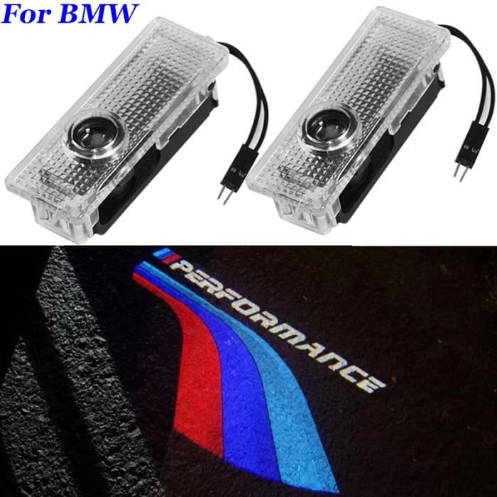 M Performance -Lampe de bienvenue pour porte de voiture, 2 pièces, Logo Laser, Gadget de décoration, pour BMW X3 X5 E70 X6 E71 E87 E