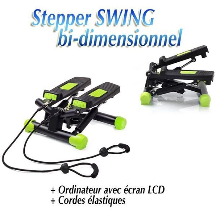 Stepper swing twist avec cordes élastiques + ordinateur LCD