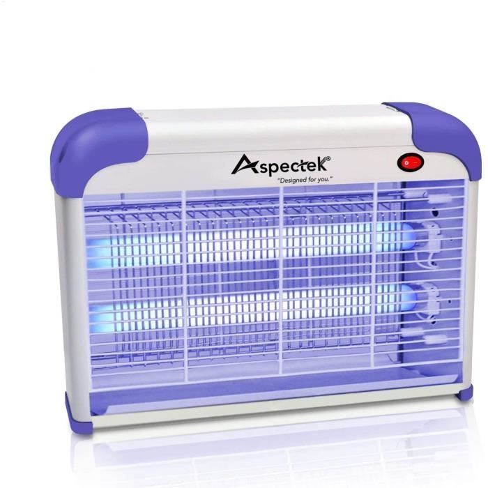ASPECTEK Lampe Anti Moustique Electrique - Lampe UV Tue Mouches Eléctrique Destructeur Tueur D' Insectes Electrique 20W, Fly Killer,