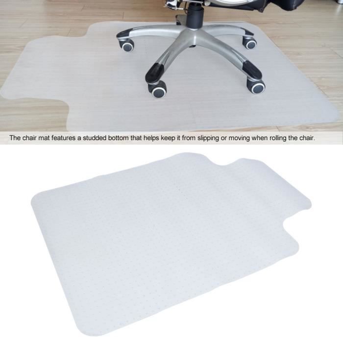 Tapis Protège-Sol Bureau - 90x120 cm - Tapis Sous Chaise en PVC Flexible Antidérapant pour Sols Durs