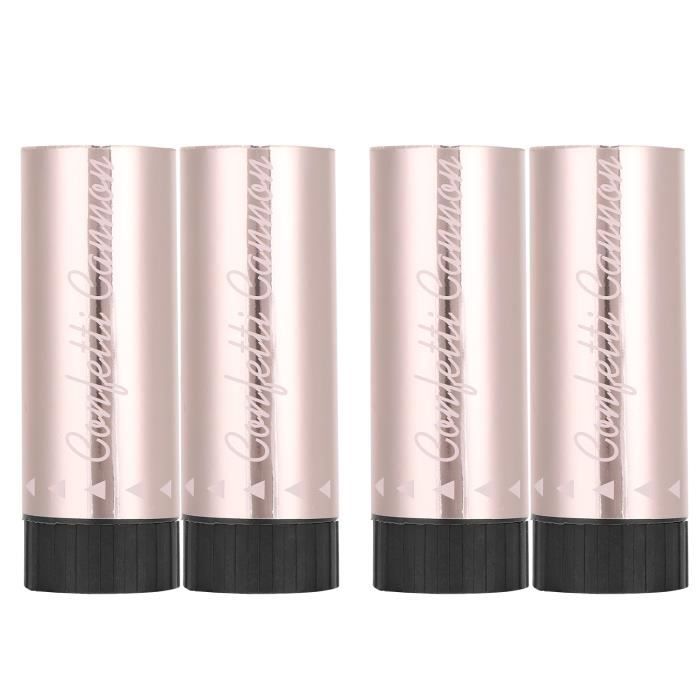 Garosa sexe révèlent canon à confettis 4pcs confettis canon bébé sexe révèlent accessoires de fête poppers colorés or rose