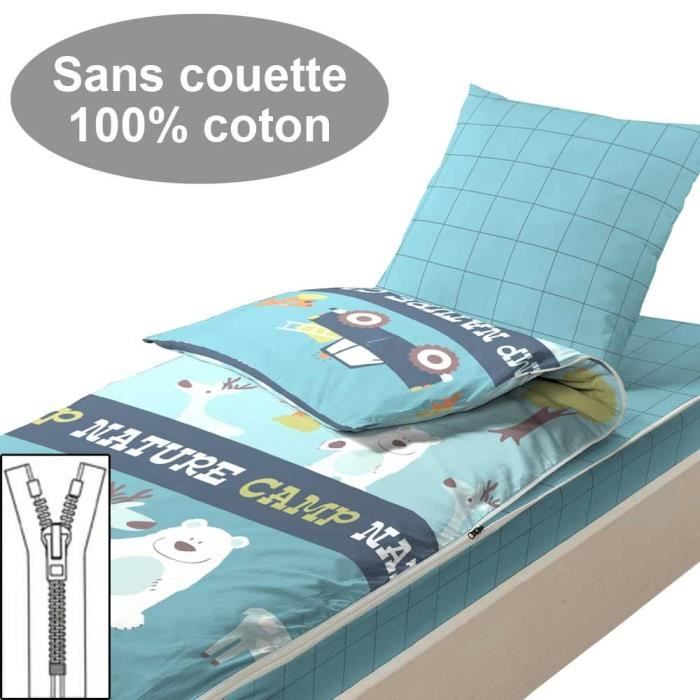 Couchage sans couette 90x190 Glacier