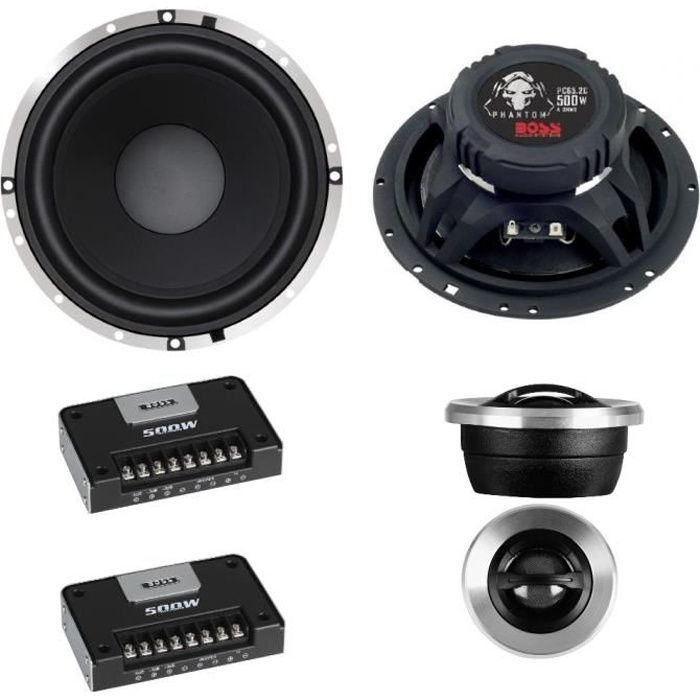 1 kit BOSS AUDIO SYSTEMS P65.2C système 2 voies 16,5 cm 165 mm 6,5- 250 watt rms 500 watt max 94 db 4 ohms voiture, la paire