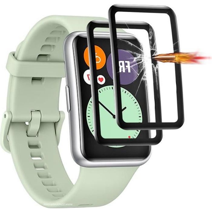 [2 PC] pour Huawei Watch Fit Verre Trempé 3D Couverture Complète Ecran Film Protecteur d'écran Huawei Watch Fit