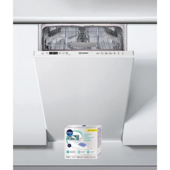 INDESIT Lave-vaisselle tout intégrable encastrable 49dB 10 couverts 45cm Moteur Induction