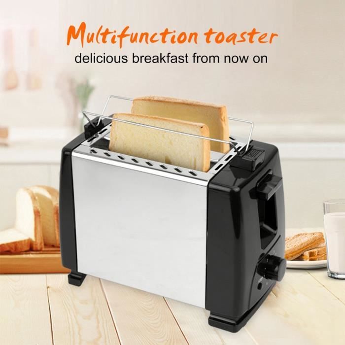 Grille-pain automatique avec support multifonctionnelle pour petit déjeuner