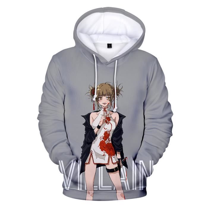 Sweatshirt à Capuche Manches Longues My Hero Academia Sweat Himiko Toga 3D Pull Personnalité Hoodies