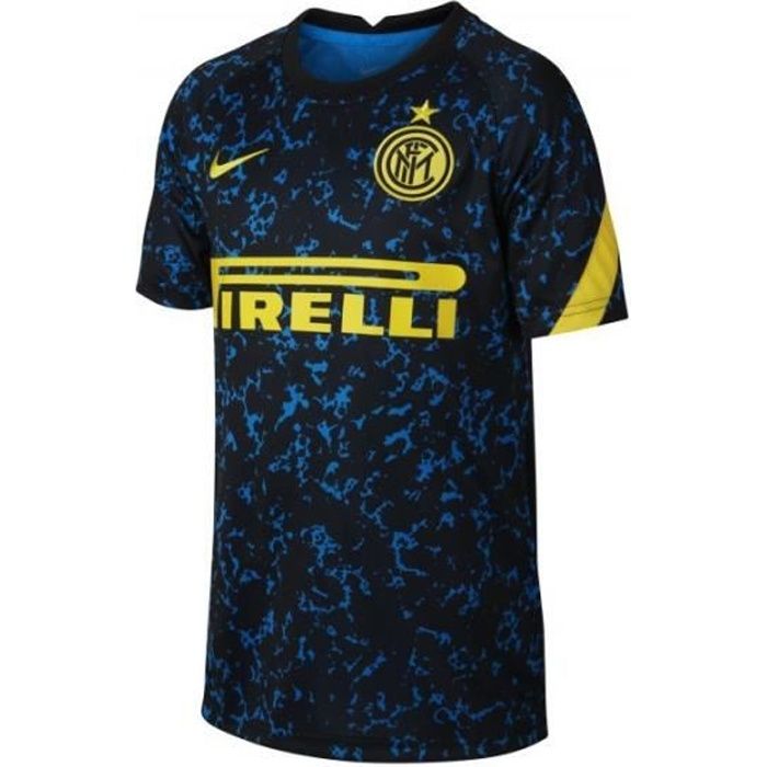 Maillot Pré-Match junior Inter Milan Dry 2020/21 - bleu étincellant/bleu étincellant/jaune - 8/10 ans