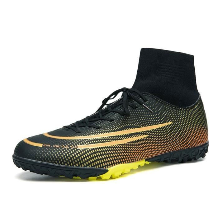 Chaussures de football imperméables et respirantes grande taille pour homme Crampons courts