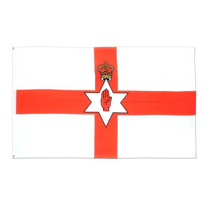 Drapeau 150 X 90 cm IRLANDE DU NORD IRLANDAIS - No Fanion Maillot écharpe Casquette ...