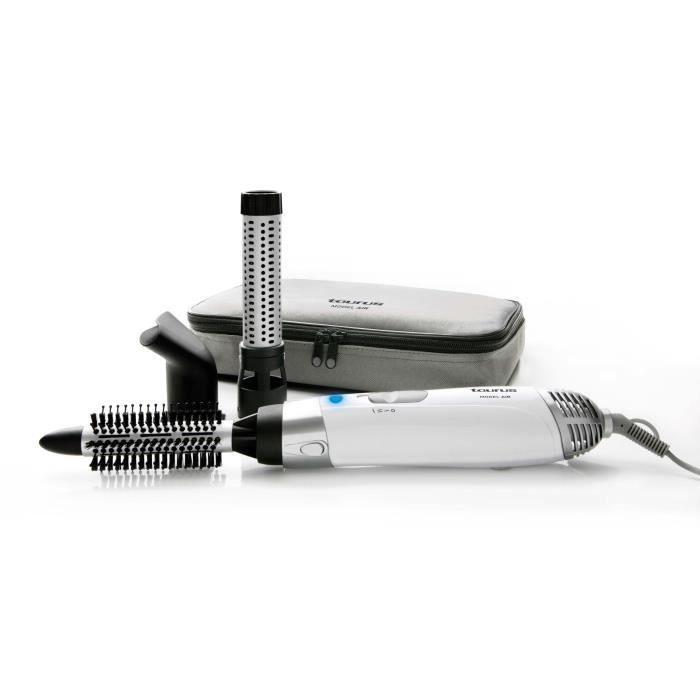 Brosse coiffante Taurus Model Air 2 en 1 de 1200W avec 3 températures, concentrateur, étui de protection