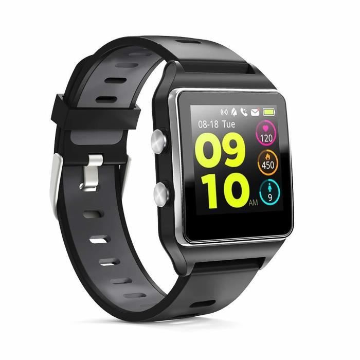 Montre Connectée GPS, Montre Intelligente Femme Homme IP68 Etanche Bracelet Connecté Cardio Podometre Smartwatch Sport Fitness