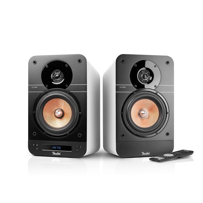 Teufel ULTIMA 25 ACTIVE - Paire denceintes bibliothèque streaming - Blanc et noir