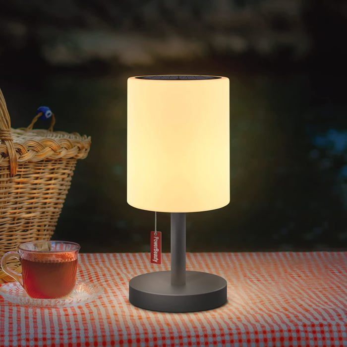 Lampe De Table Solaire Rechargeable – 3 Couleurs, étanche IP44, Parfaite Intérieur & Extérieur ! - 4