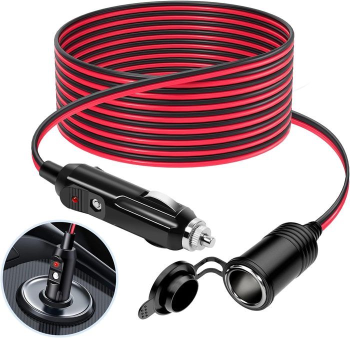 4M Rallonge Allume Cigare,12 V/24 V Chargeur de Voiture Allume Cigare Prise, Adaptateur tanche  la poussire avec Fusible 15A - Cdiscount Auto