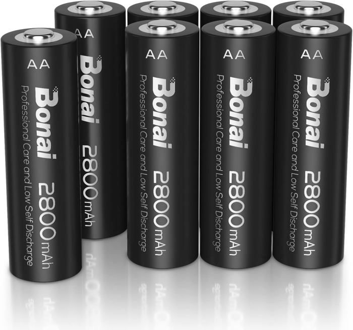 Lot De 8 Piles AA GRbatty 3300mAh NiMH - Rechargeables 1200 Cycles - Préchargées Prêtes à L'emploi