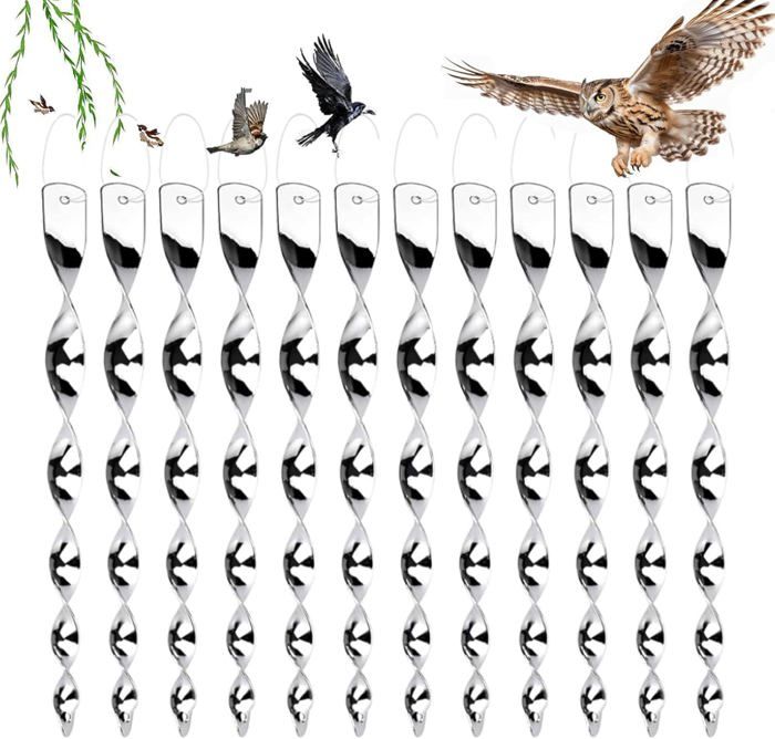 Répulsifs Oiseaux Reflechissants12PCS Répulsif Oiseaux30cm Barre Effaroucheur OiseauxRéfléchissantes Répulsives