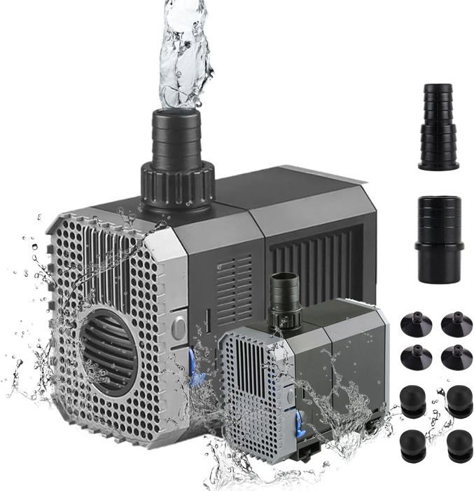 Comparer les prix de EXLECO Pompe submersible Pompe à Eau Pompe Dalimentation Mini Pompe Aquarium 500L/H 7Watt Pompe de bassin Fontaine Pompe filtre161