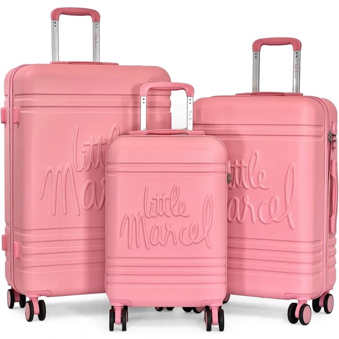 Lot valises dont valise cabine rigides Rose pale LM10713 - Main Image