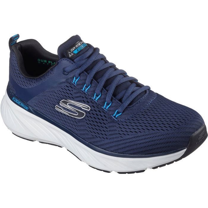 Skechers Chaussures De Sport Homme En Polyester Bleu Marine/Bleu