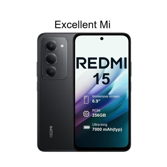 Xiaomi Redmi 15 Smartphone 4G de 8GO RAM 256GO ROM - Noir - EU Version - vendu par Excellent Mi - Chargeur non inclus