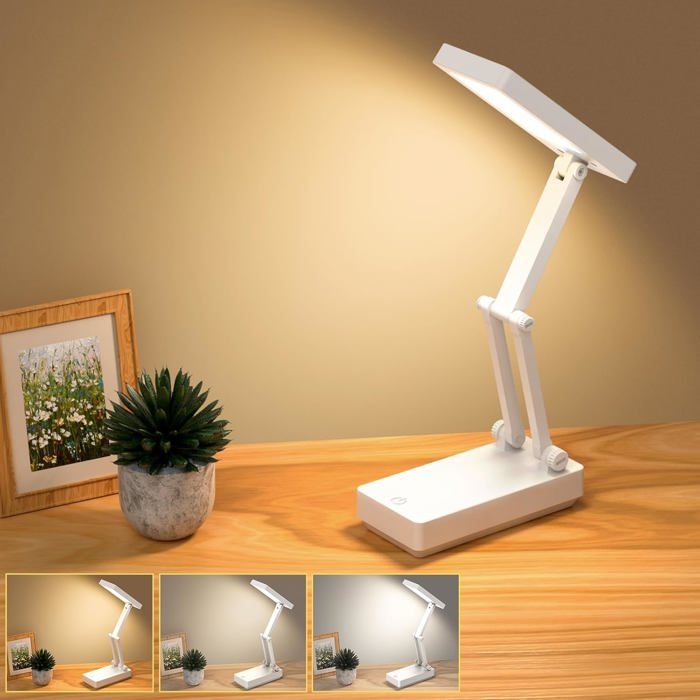 Lampe de bureau LED lampe tactile pliable flexographique veilleuse sans fil lampe de table avec batteries 2400