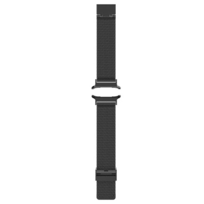 Bracelet - JUSTIN - Galaxy Watch8 / Watch8 Classic - Noir - Acier inoxydable maillé - SilkSteel