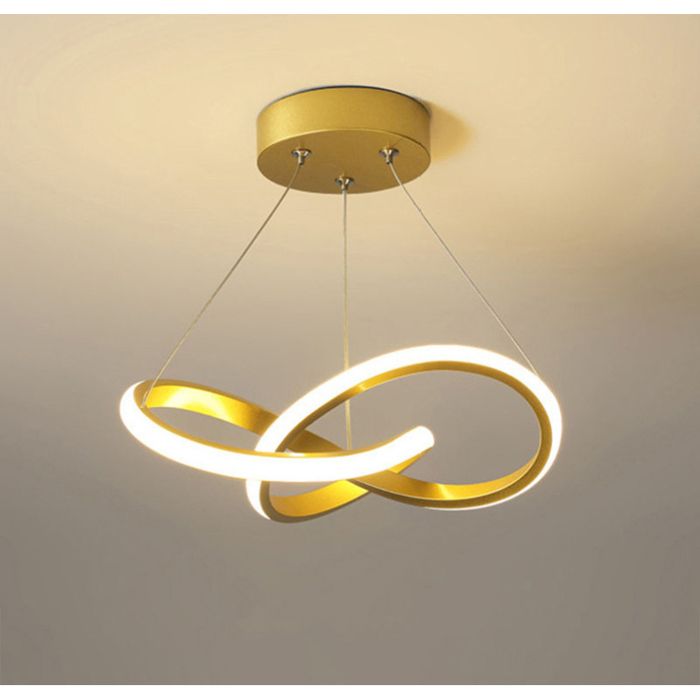 Suspension LED Moderne Or - 24CM Warm Light - Luminaire Design pour Salon Chambre Cuisine gold LUSTRE