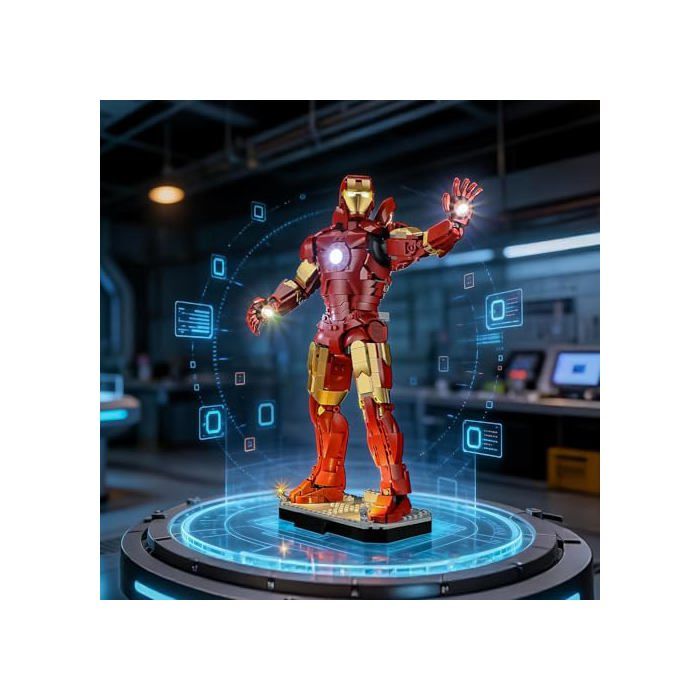Kit déclairage LED - GENERIQUE - Iron Man Mark 3 Édition de collection (compatible LEGO) - Modulaire - Alliage cuivre durable