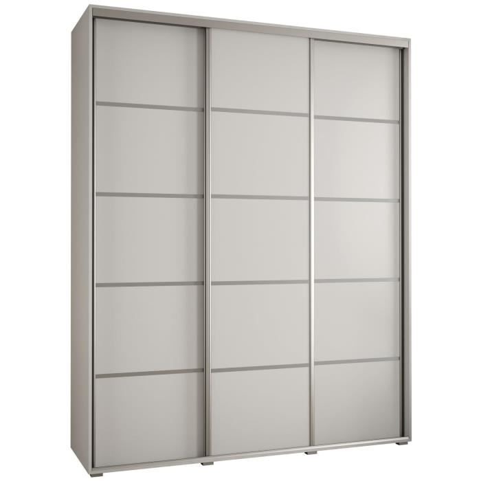 Armoire à 3 Portes Coulissantes ABIKSMEBLE Davos 4 Moderne Armoire avec