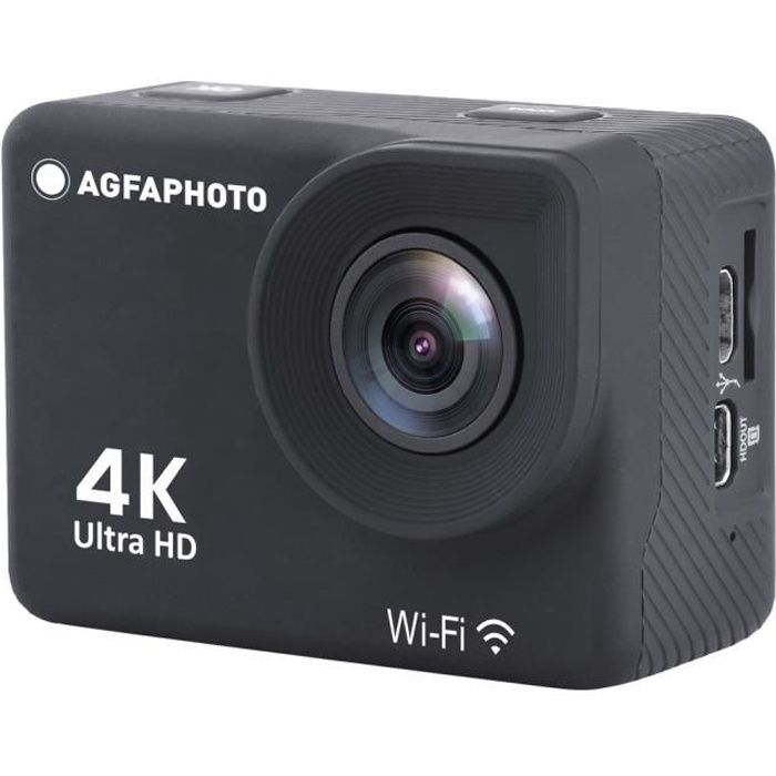 AGFA PHOTO Realimove AC9000 - Caméra d'Action Numérique étanche 30m (True 4K, EIS Anti-Shake, Angle 170°, Ecran LCD 2.0'', 18