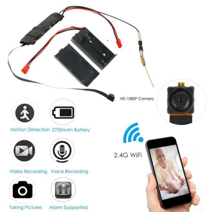 Camera Avec Micro Standard - Mini caméra de surveillance wifi HD 1080P P2P-IP, micro ...