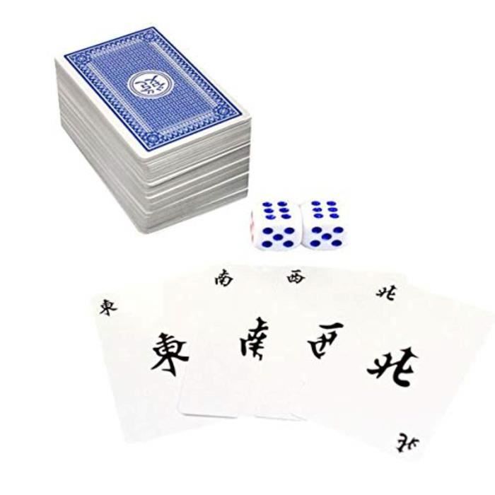 Jeu D Adresse Z5u4e 144pcs Set Mah Jong Papier Mahjong Chinois Jeu De Cartes A Jouer Avec 2pcs Des Portable Divertissement Diverti Cdiscount Jeux Jouets
