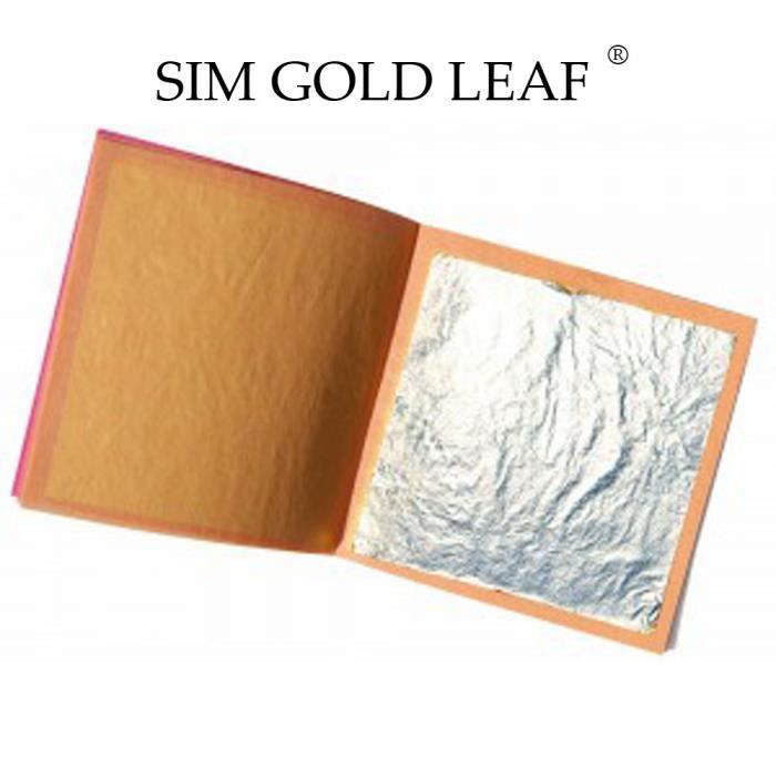 100 feuilles dargent 40 mm X 40 mm comestible alimentaire