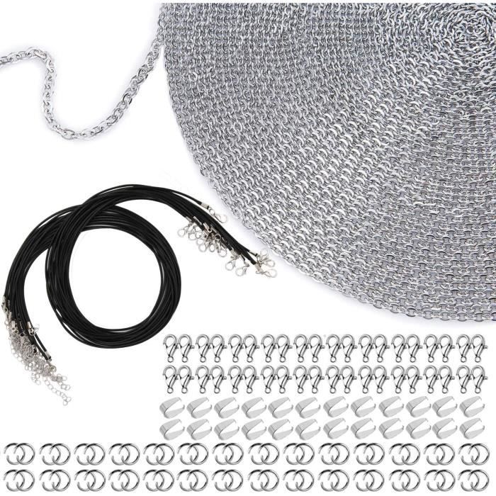 Lot De 2 Fermoirs à Ressort (anneaux) Pour Collier/chaîne - Diamètre 10 Mm - Argent - Marque Kd89 - Neuf