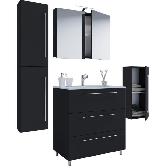Schubo Ensemble de meubles de salle de bain 80 cm, armoire de toilette
