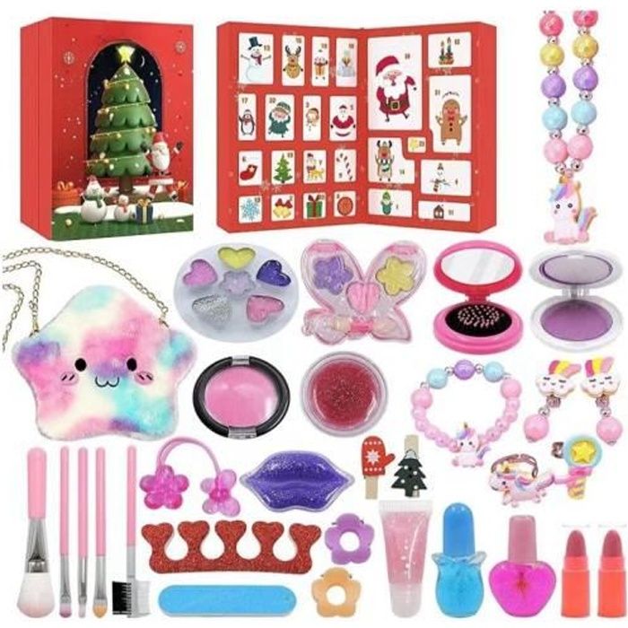 Calendrier De L'Avent 2023 Enfant Fille Maquillage Jouet Filles Noël avec  24 PCS Lavable pour Cadeau Petite 3 5 Ans, a, 1 - Cdiscount Maison