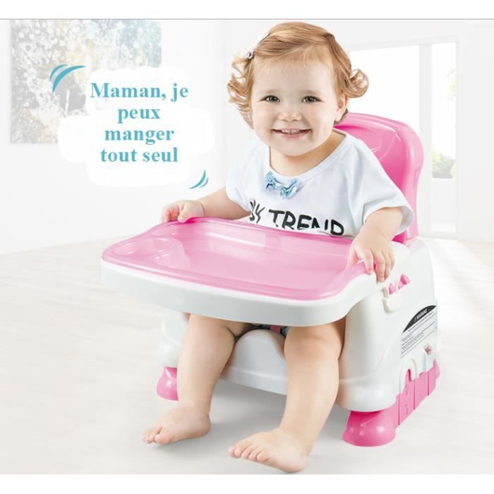 Pootong Chaises Hautes pour bébé Siège rehausseur Pliable réglable en Hauteur Siège rehausseur Compact Facile à Nettoyer pour Les Enfants de 0 à 3 Ans 