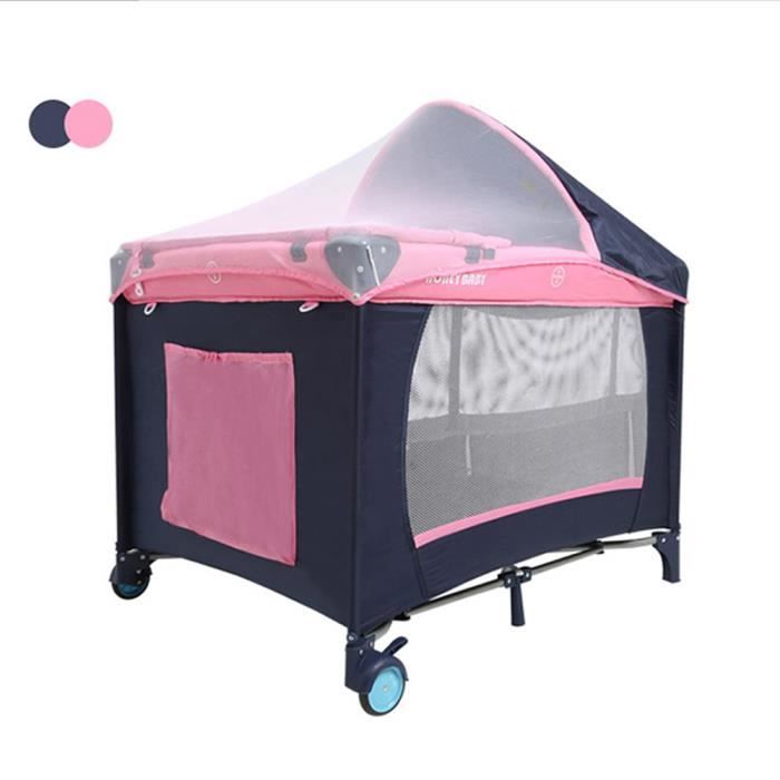 Lit Parapluie Lit De Voyage Avec Matelas 2 Niveaux Leger Lit Pliant Table A Langer Rose Rose Achat Vente Lit Pliant Cdiscount