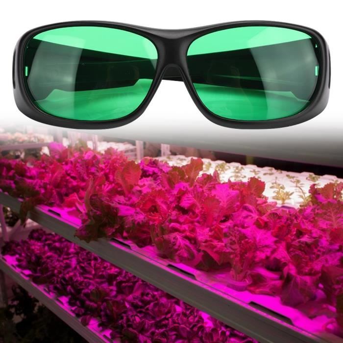 Alphatec Grow Room Lunettes de protection pour lampe LED de croissance Lunettes infrarouges et UV pour lintérieur Jardin Serre Hydroponics Verres à yeux avec étui rigide 