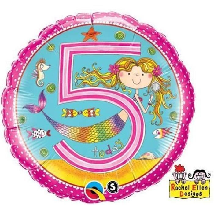 Rachel Ellen 5 Ans 5eme Anniversaire De Sirene Pois Qualatex 18 Pouces Foil Fo Vjzs 44rd Carte De Vœux Carte Anniversaire Cdiscount Beaux Arts Et Loisirs Creatifs