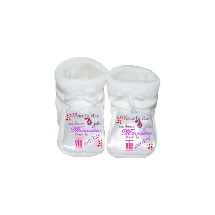 Chaussons Pour Bebe Personnalise Veux Tu Etre Ma Marraine Douce Fille Cdiscount Chaussons Pour Bebe Personnalise Veux Tu Etre Ma Marraine Douce Fille Cdiscount