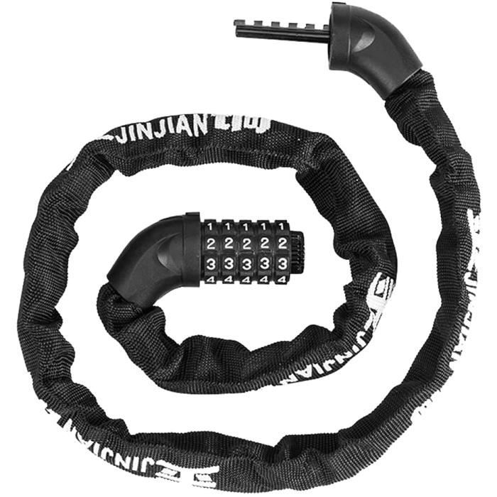 Chaîne Antivol Vélo à Code antivol Velo Cadenas à Vélo Chaînes Antivol Cadenas Velo avec 5