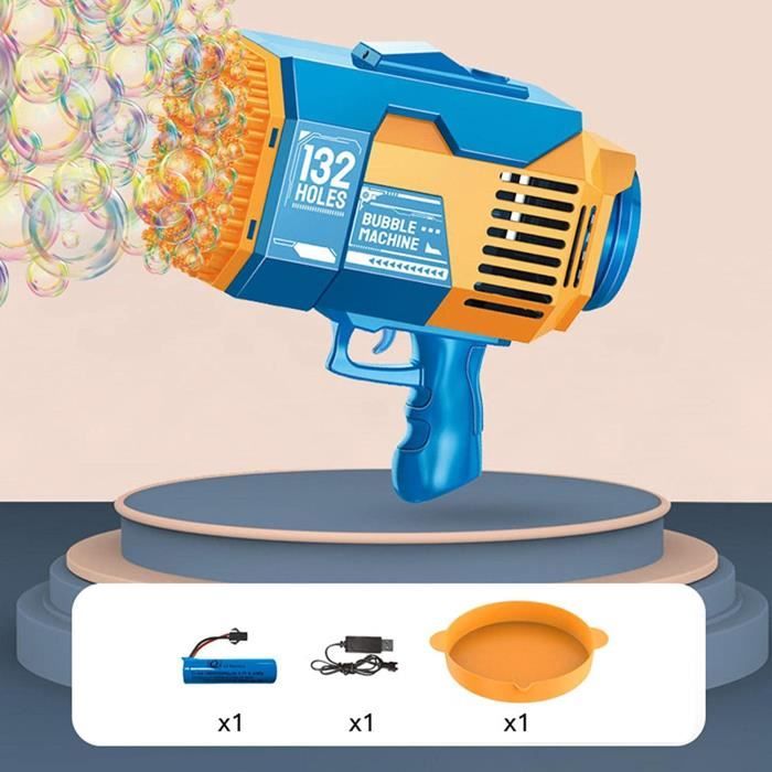 Machine à Bulles Licorne TOYTOPIE – Portable, 80ml De Solution, LED, Rechargeable, Dès 3 Ans (Bleu)