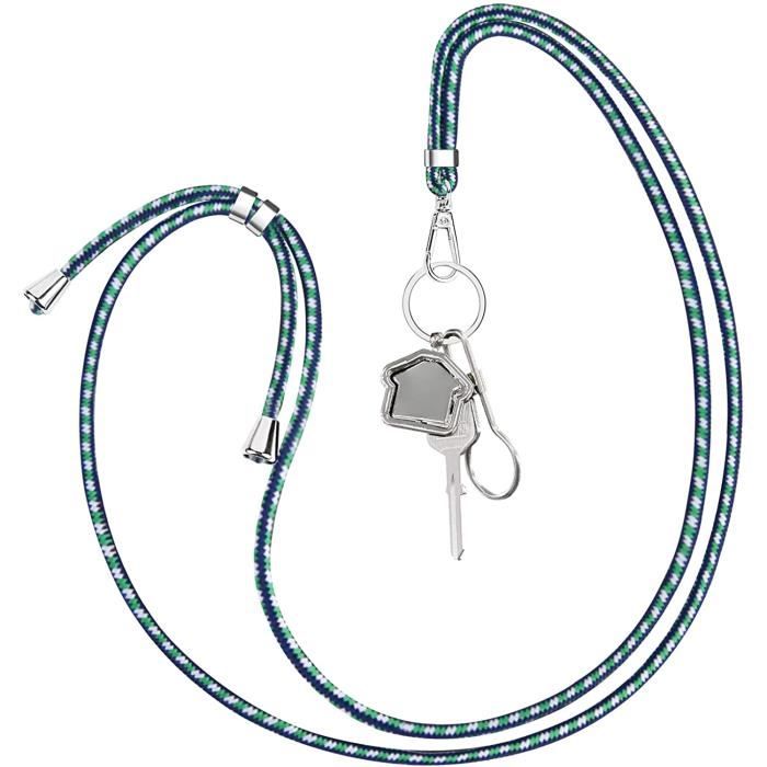 Lanière De Cou Pour Badge - Sangle Porte-carte ID - 45 Cm Noir - Polyester - 8