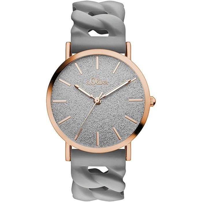 Montre Femme Vintage Quartz - Boîtier Argenté 28mm, Bracelet Silicone Blanc - Occasion
